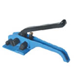 Manual reinforced plastic strapping tools